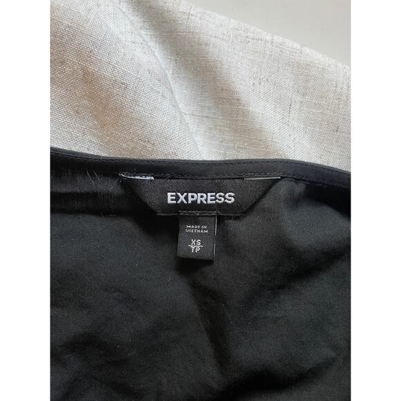 Express Classy Black Wrap Ruffle Top XS - Picture 5 of 7